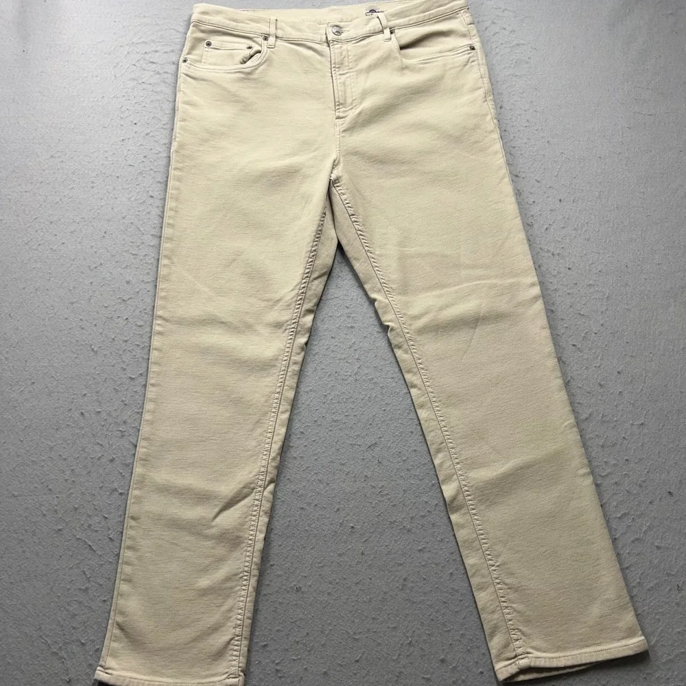 Faherty Brand Movement 5-Pocket Pants Mens 36x30 Khaki Beige Cotton Blend 1888